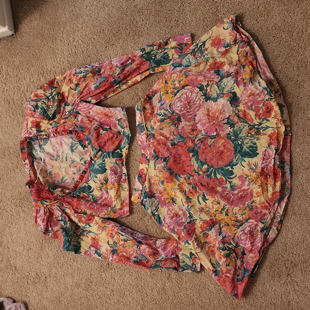 Zara crop top and skirt set